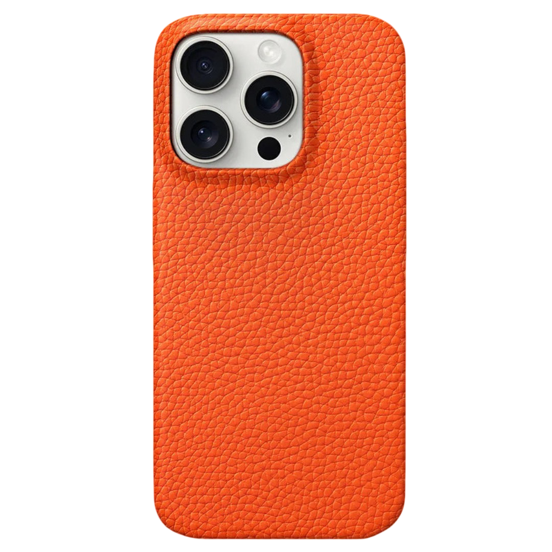 cuir orange iphone magsafe