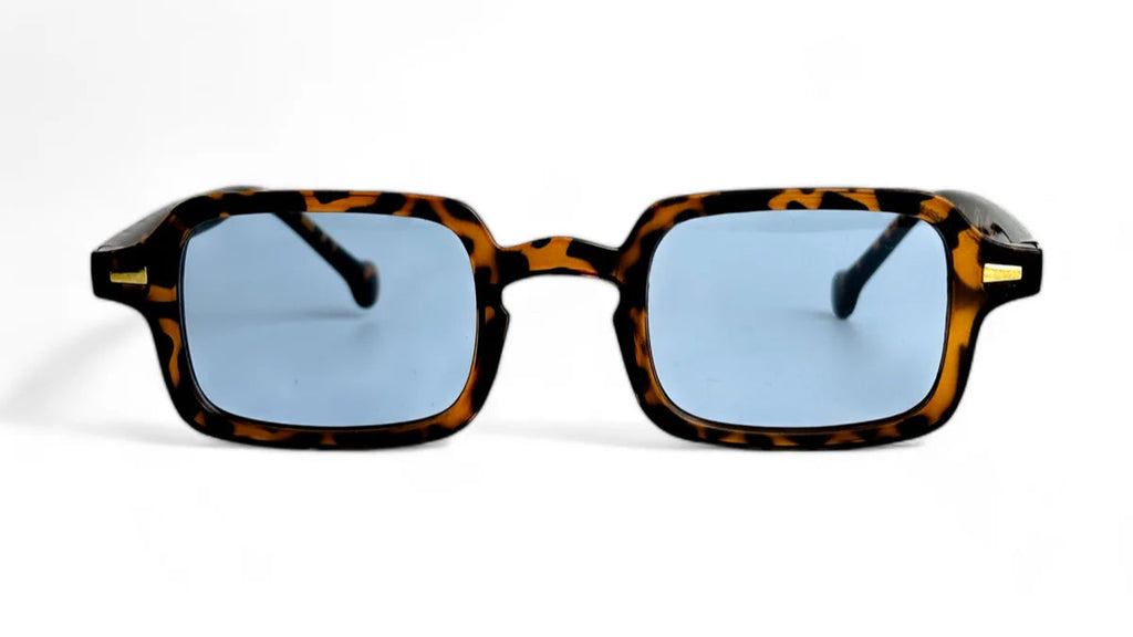 retro blue leopard