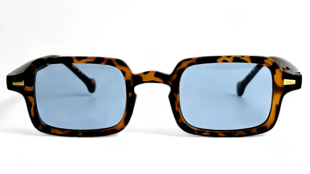 retro blue leopard