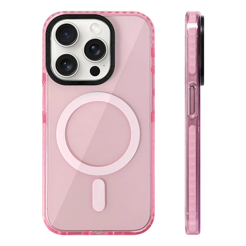 Transparent Neon pink iphone