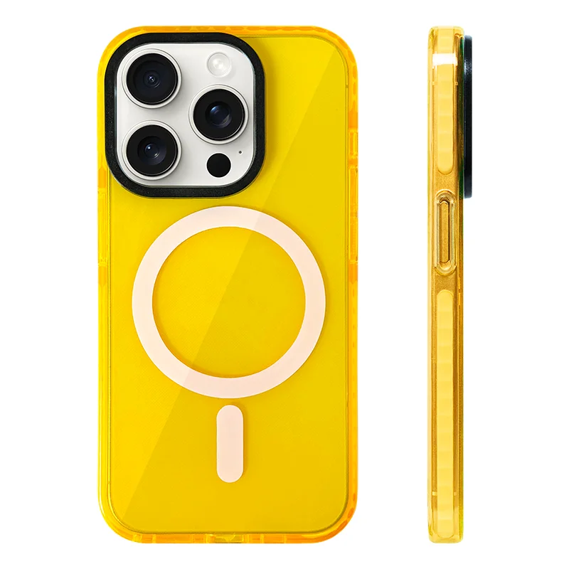 Transparent Neon orange iphone