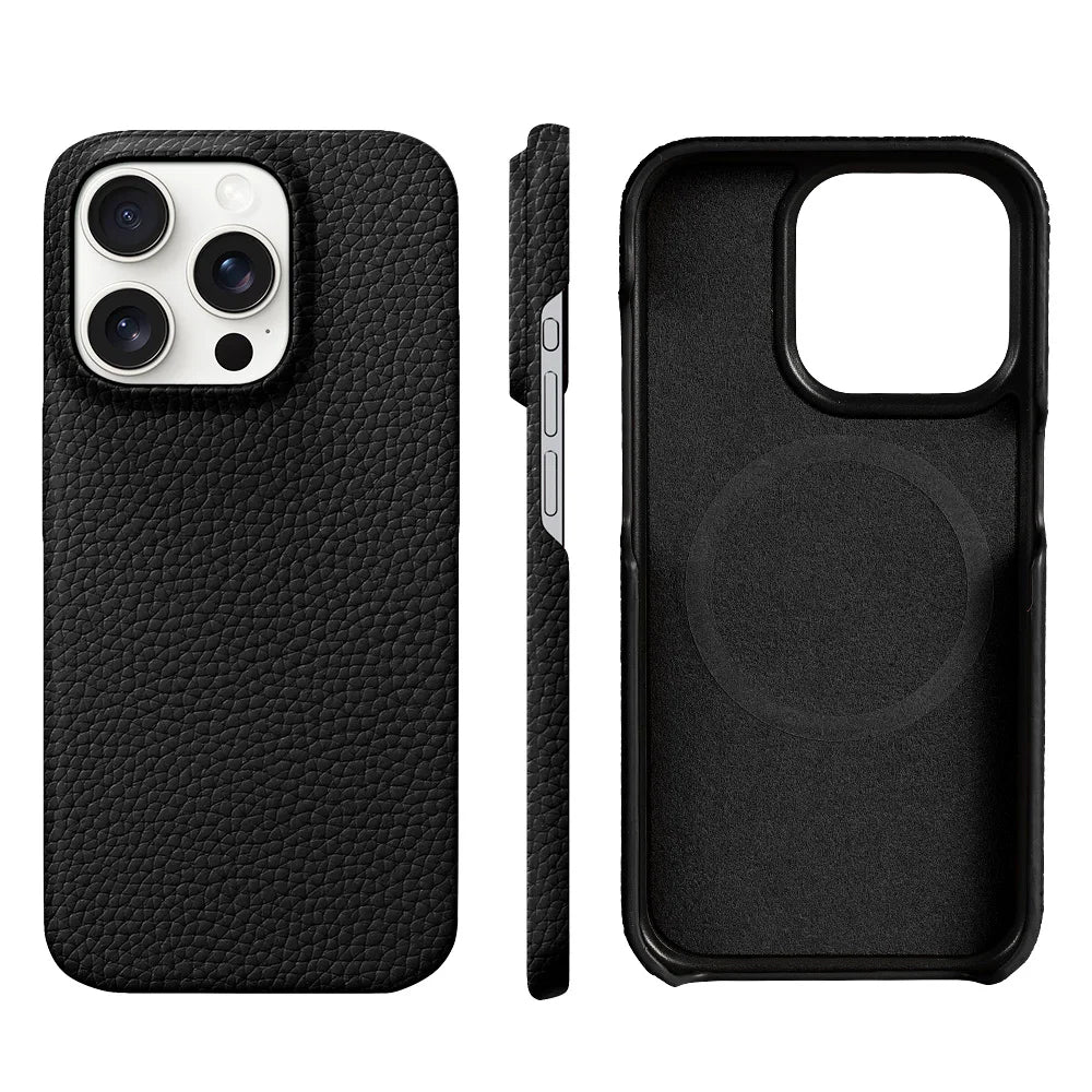 cuir black iphone magsafe