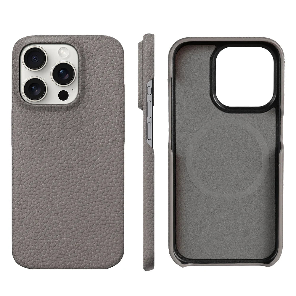 cuir grey iphone magsafe