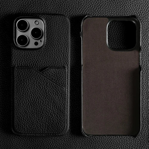 black Case porte carte cuir