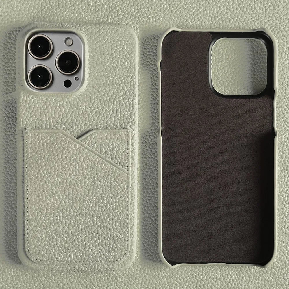 White Case porte carte cuir