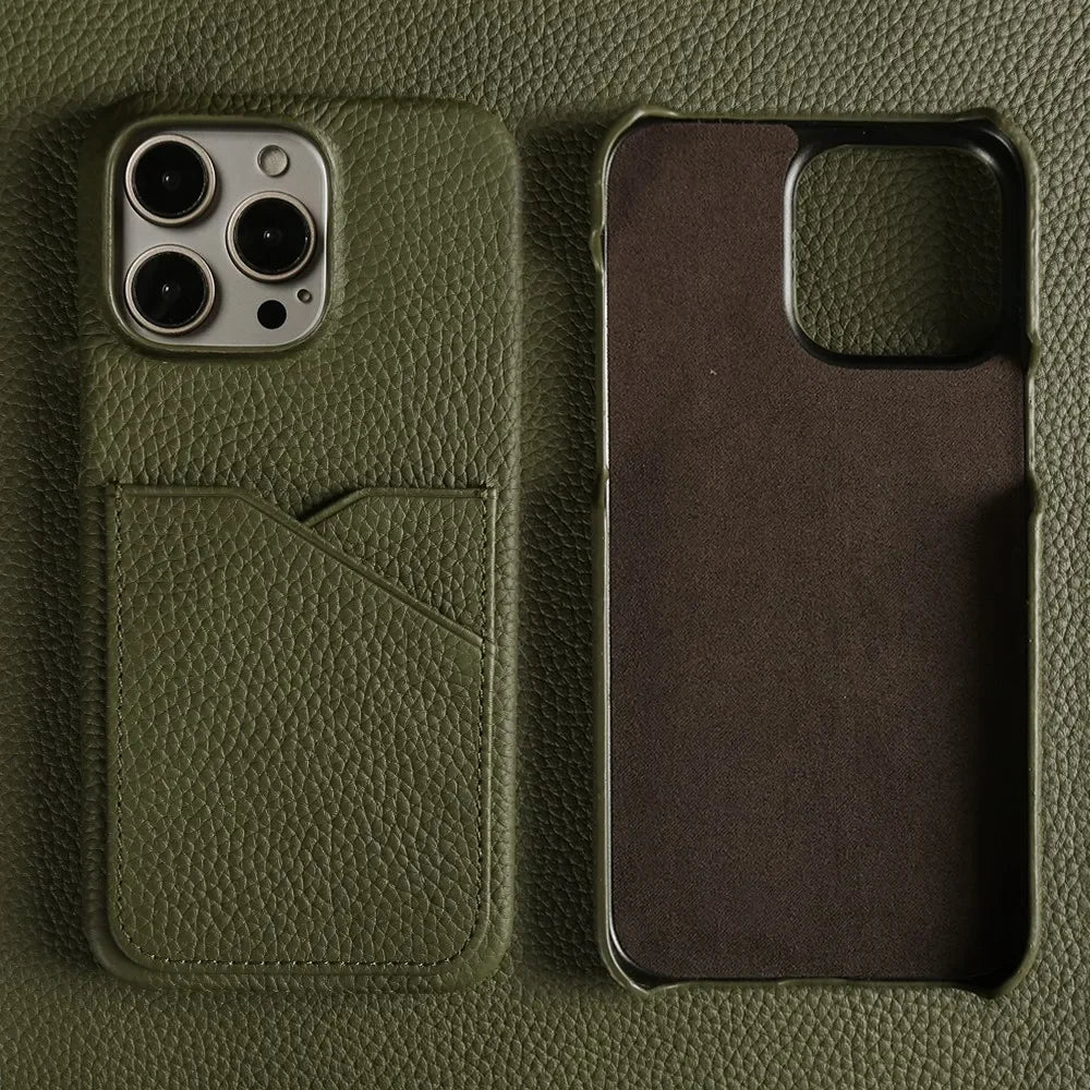 Green Case porte carte cuir