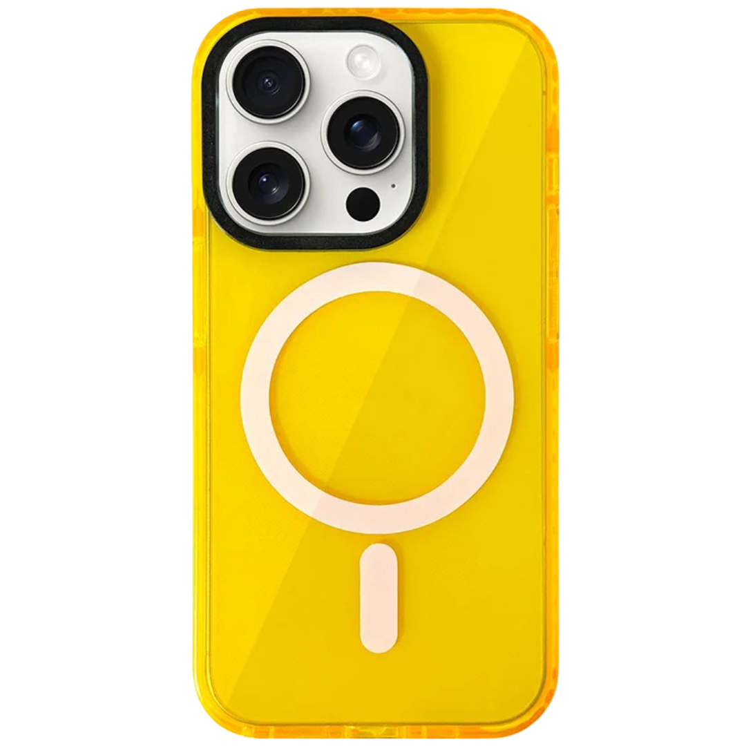 Transparent Neon orange iphone