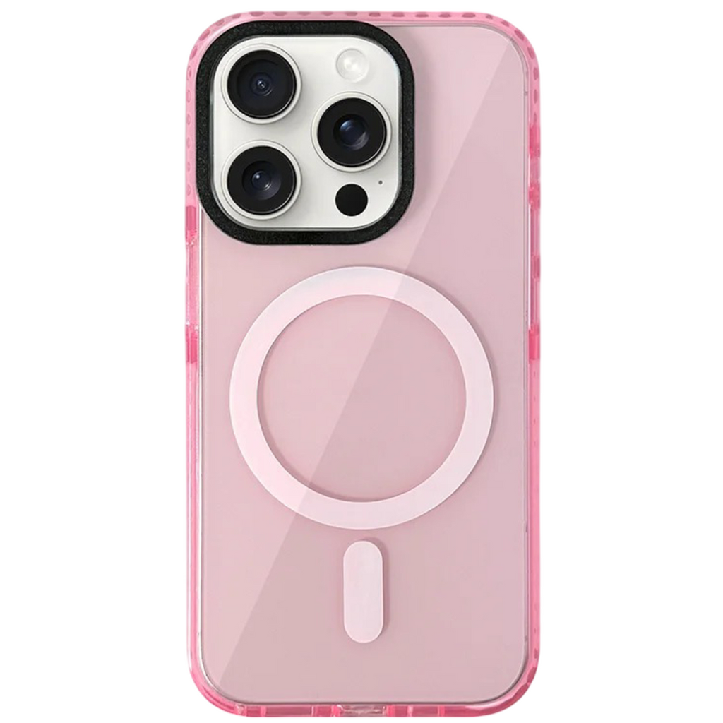 Transparent Neon pink iphone