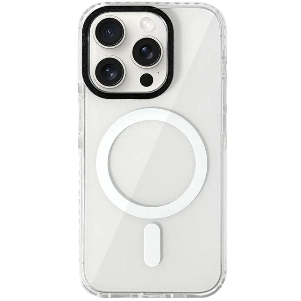Transparent Neon white iphone